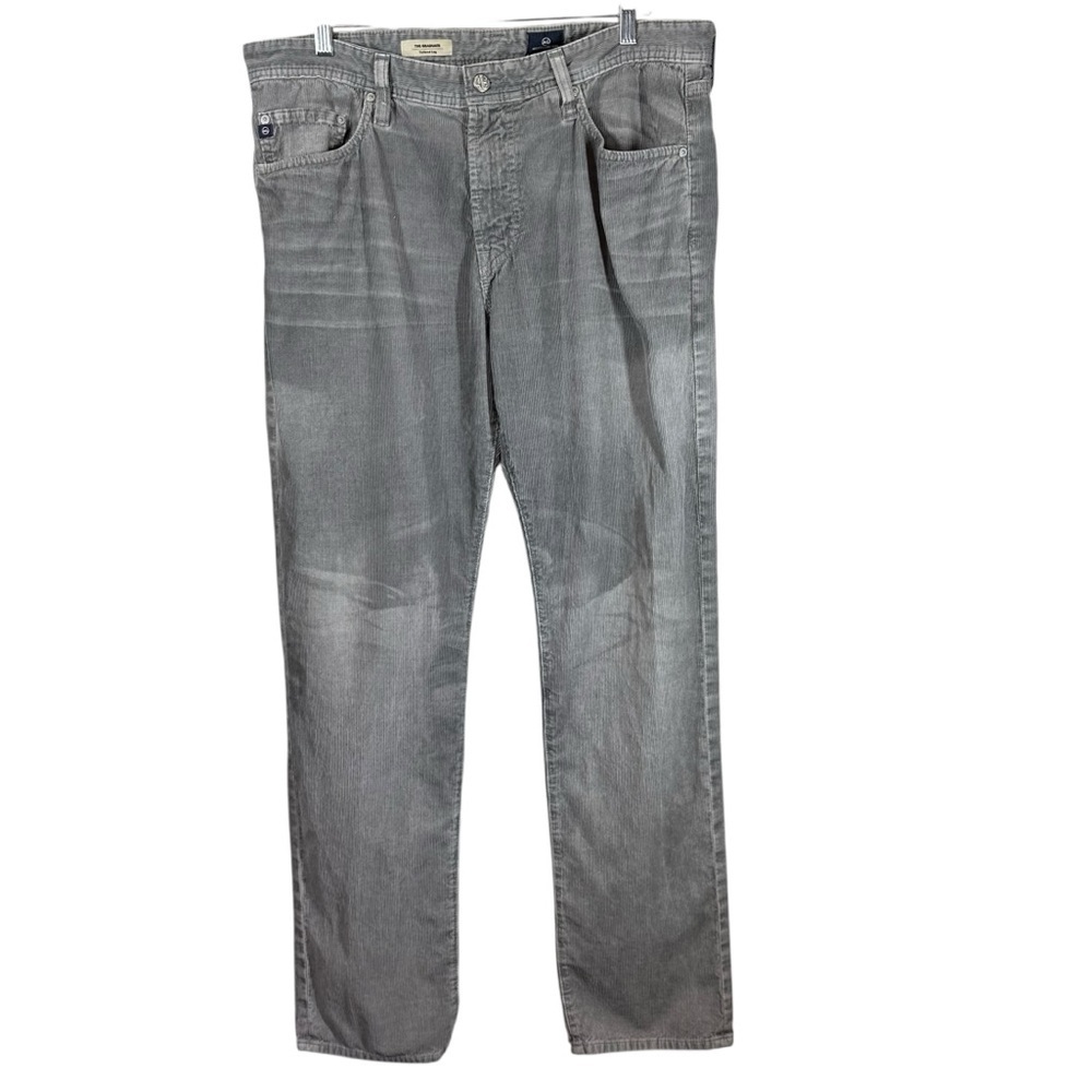 AG ADRIANO GOLDSCHMIED JEANS Men's 36 Light Grey The Graduate Corduroy Pants